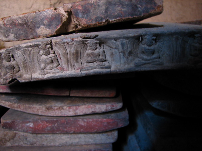 Carved book covers. Toling, Tibet.